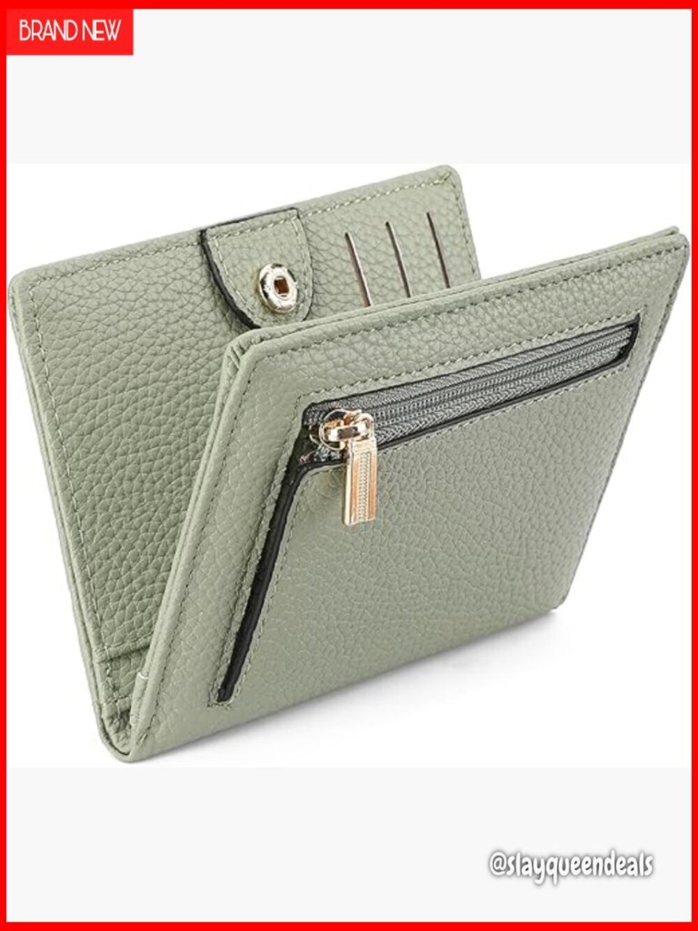 RFID Blocking Vegan Leather Bifold Wallet with ID Window & Keychain